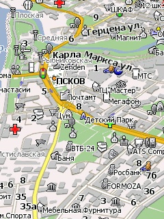 Карта для Навител Пскова и области