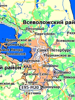 Ленинградская область карта Гармин